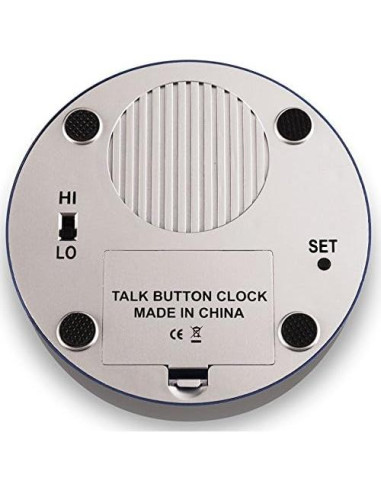 Reloj Hablante Extra Grande Cirbic Azul para Ciegos y Ancianos