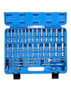 Juego de Carraca y Enchufes NEIKO 58 Piezas Acero Vanadio