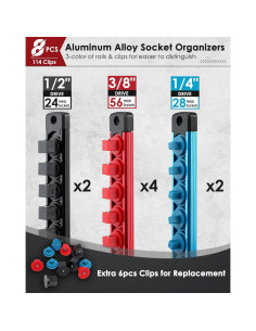 Organizador Magnético de Enchufes 8 Piezas Pinoze - 114 Clips 2