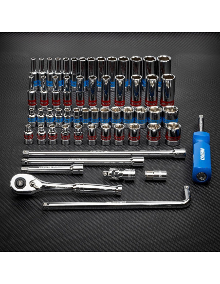 Juego de Carraca y Enchufes NEIKO 58 Piezas Acero Vanadio