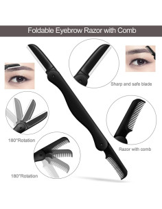 Kit de Cuidado de Cejas KAJUDA 5 en 1 - Rasuradora, Tijeras, Pinzas 2