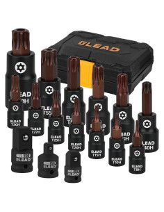 Juego de 16 Piezas Enchufe Torx ELEAD T8-T60 Acero S2