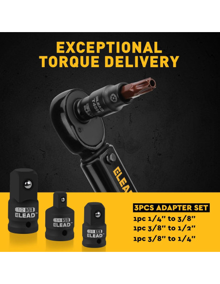 Juego de 16 Piezas Enchufe Torx ELEAD T8-T60 Acero S2