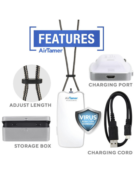Purificador de Aire Personal AirTamer A310 Blanco Recargable
