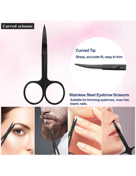 Kit de Cuidado de Cejas KAJUDA 5 en 1 - Rasuradora, Tijeras, Pinzas