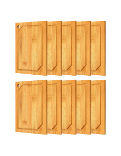 Yinkin 10 Mini Tablas de Charcutería de Bambú 20.1x14cm
