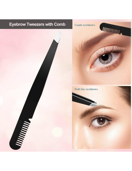 Kit de Cuidado de Cejas KAJUDA 5 en 1 - Rasuradora, Tijeras, Pinzas