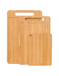 Set de Tablas de Cortar de Bambú Guojanfon 3 Piezas Ecológicas