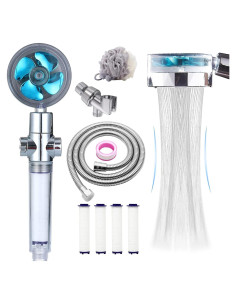 Cabeza de Ducha de Alta Presión CWPW Azul 150 cm con Filtros