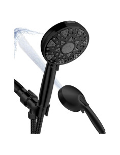 Cabezal de Ducha Diiwet Negro Mate 7 Modos 2.5 GPM con Manguera