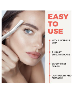 Rasuradora de Cejas ZOMCHI Plata con 6 Cuchillas para Hombres y Mujeres 2