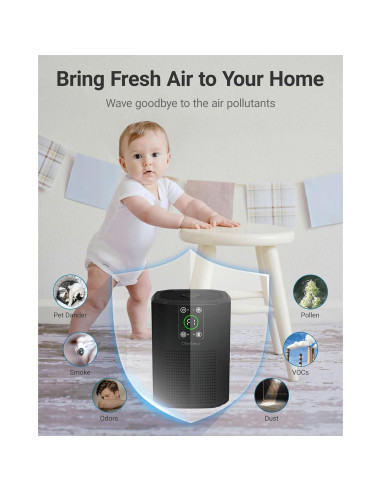 Purificador de Aire Oterbear H13 HEPA 125 m con Aroma y Luz