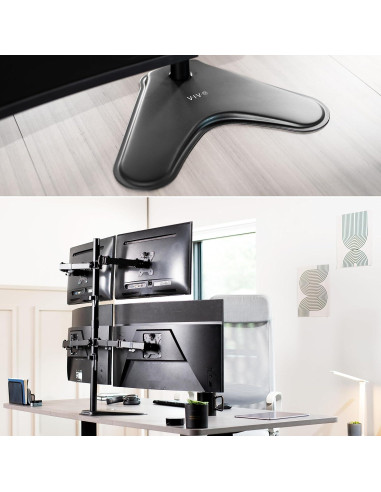 Soporte de Monitor Cuádruple VIVO STAND-V004F Ajustable 33-76 cm