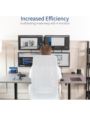 Soporte de Monitor Cuádruple VIVO STAND-V004F Ajustable 33-76 cm