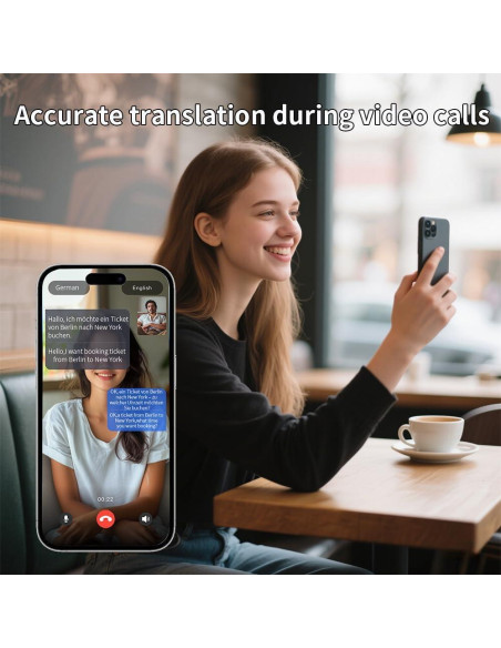 Auriculares Inalámbricos Hsility con Traducción 144 Idiomas Bluetooth 5.4