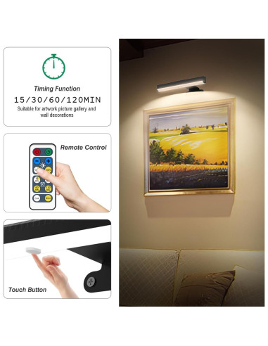 4 Pack Luz de Imagen Inalámbrica EUIOKUN LED Regulable