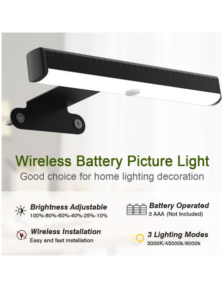 4 Pack Luz de Imagen Inalámbrica EUIOKUN LED Regulable