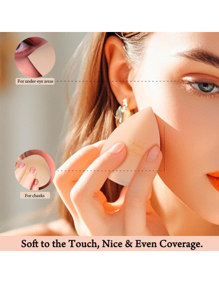 Juego de Esponjas de Maquillaje Real Perfection 8 Piezas Beige