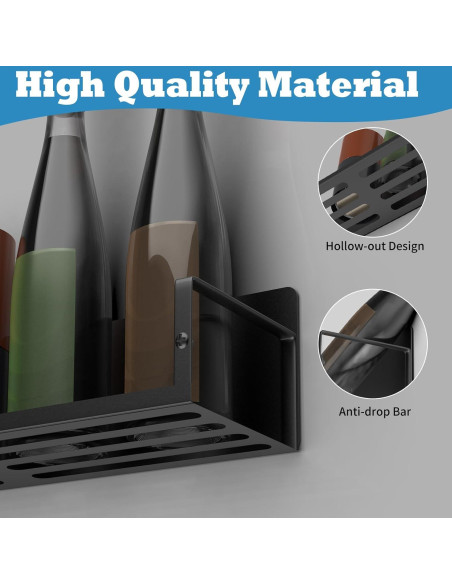 Estantes Magnéticos IYEBAU para Especias - 7 Piezas, Negro