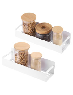 Organizador Magnético de Especias uxcell - 2 Piezas Blanco