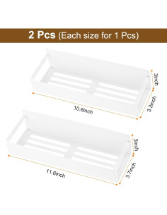 Organizador Magnético de Especias uxcell - 2 Piezas Blanco 2