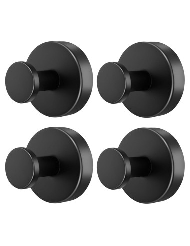 Ganchos de Ventosa SUNBAK 4 Paquete Alta Resistencia Negro