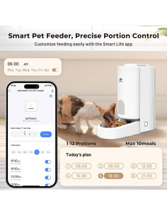 Comedero Automático para Gatos HOLAPAW 3.7L WiFi Control APP 2