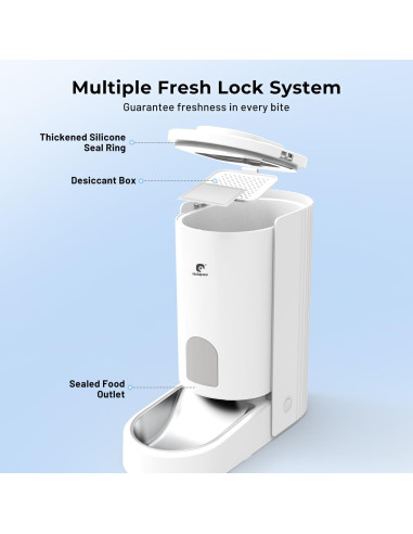 Comedero Automático para Gatos HOLAPAW 3.7L WiFi Control APP