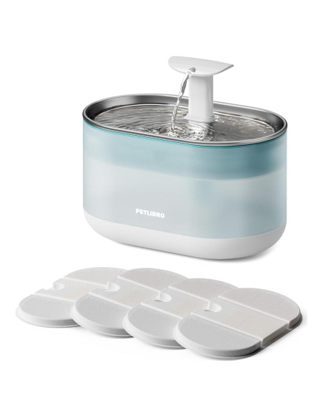 Fuente de Agua Automática para Gatos PETLIBRO 2.1L Acero Inoxidable
