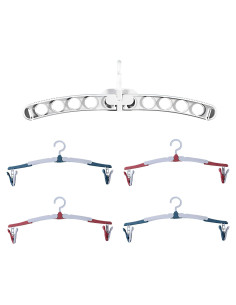 Perchas de Viaje Plegables LamChyar con Estante Secado 5 Piezas