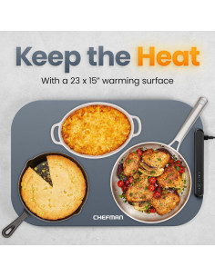 Mat de Calentamiento Chefman RJ22-S-GREY 58x38 cm Plegable 2