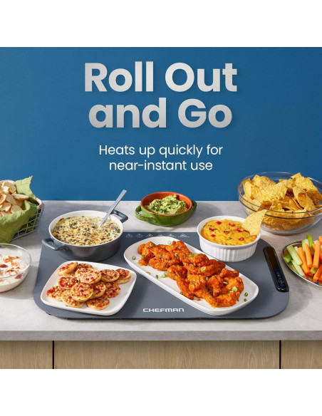 Mat de Calentamiento Chefman RJ22-S-GREY 58x38 cm Plegable