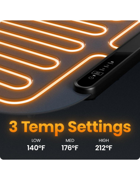 Mat de Calentamiento Chefman RJ22-S-GREY 58x38 cm Plegable