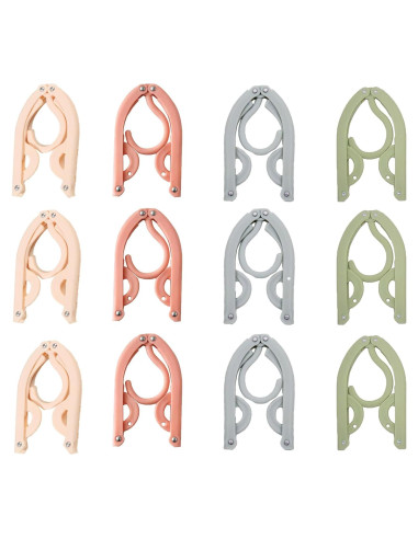 12 Perchas Plegables LIFTATAPA para Viaje y Dormitorio - Antideslizantes