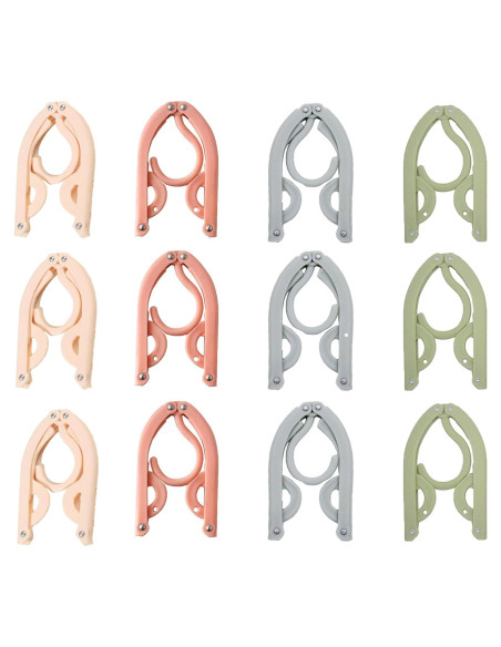 12 Perchas Plegables LIFTATAPA para Viaje y Dormitorio - Antideslizantes