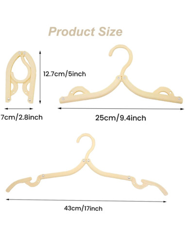 12 Perchas Plegables LIFTATAPA para Viaje y Dormitorio - Antideslizantes