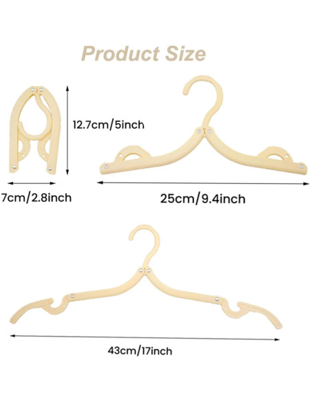 12 Perchas Plegables LIFTATAPA para Viaje y Dormitorio - Antideslizantes