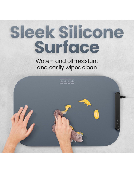 Mat de Calentamiento Chefman RJ22-S-GREY 58x38 cm Plegable