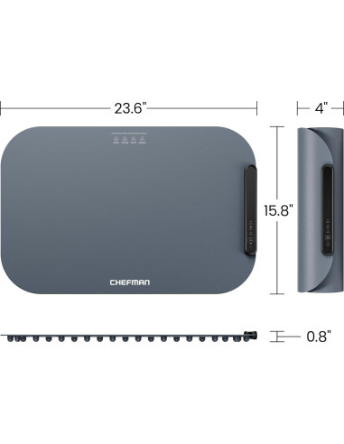 Mat de Calentamiento Chefman RJ22-S-GREY 58x38 cm Plegable