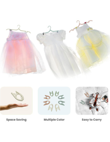 12 Perchas Plegables LIFTATAPA para Viaje y Dormitorio - Antideslizantes