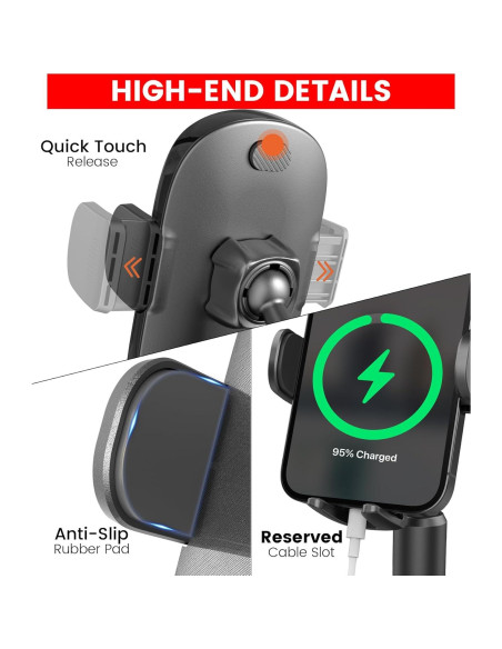 Soporte para Teléfono de Coche Wiiki-Tech H9-Y1B Ajustable