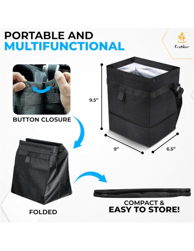 Bolsa de Basura para Auto EcoNour 21.8x23.5cm Impermeable
