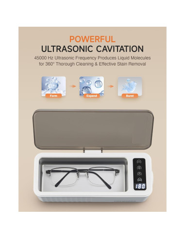 Limpiador Ultrasónico CREWORKS 450 ml con 4 Temporizadores