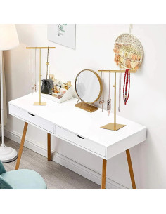 Soporte de exhibición de joyería SHUNKAIZS dorado 2 piezas ajustable 2