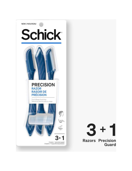 Razor de Precisión Schick para Hombres - 3 Unidades