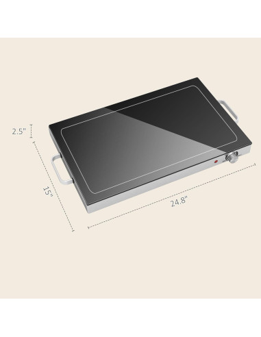 Bandeja Calentadora Eléctrica HOMCOM 55.88x35.56cm 300W