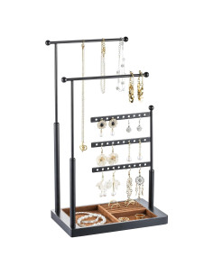 Organizador de Joyería pickpiff Soporte 3 Niveles Negro Marrón
