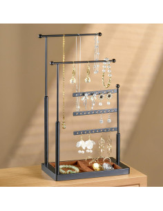 Organizador de Joyería pickpiff Soporte 3 Niveles Negro Marrón 2