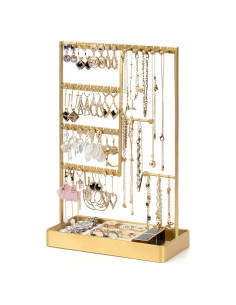 Organizador de Joyería PiQi-Grecge Dorado 4 Niveles Metal