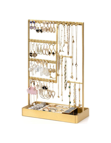 Organizador de Joyería PiQi-Grecge Dorado 4 Niveles Metal